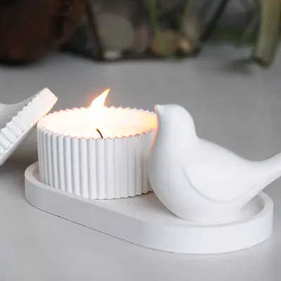 Serenity Ribbed Trinket & Songbird Display Set primary image