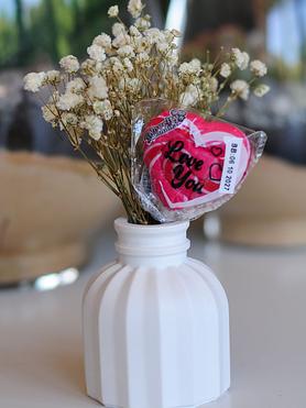 Adore Ribbed Ceramic Bud Vase