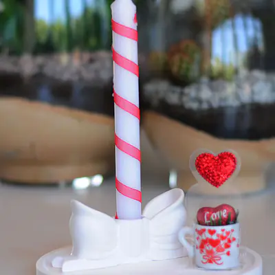 Bow of Love Taper Candle Set primary image