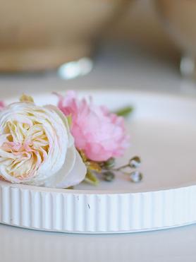 Horizon Ribbed Ceramic Display Tray