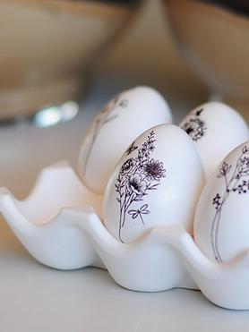 Wildflower Meadow Ceramic Egg & Crate Set