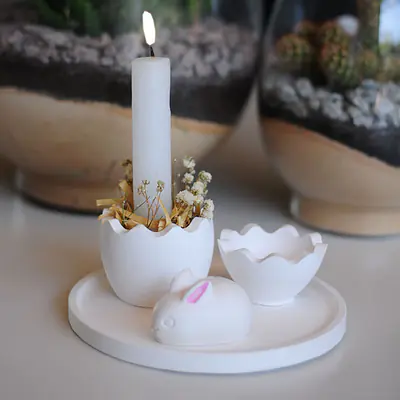 Speckled Shell & Hop Candle Tray primary image