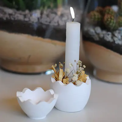 Shell Nesting Egg Candle Jar primary image