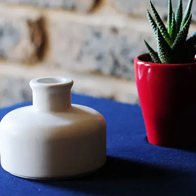 The Alabaster Disc Bud Vase primary image