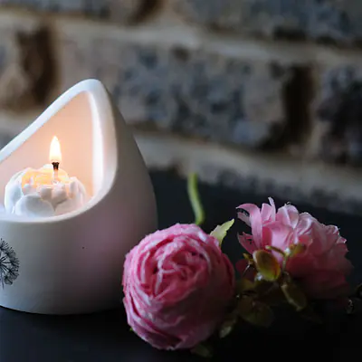 The Dewdrop Sculptural Candle Vessel primary image