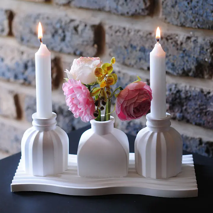 Three Vase Set on Ribbed tray - Master