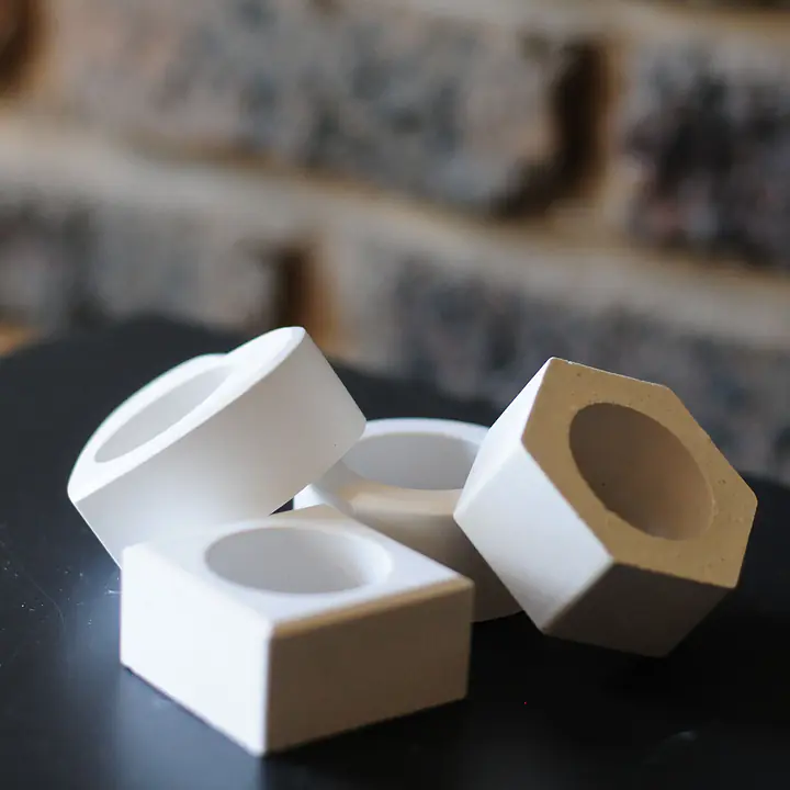 Minimalist Gypsum Resin Napkin Ring Set - Master