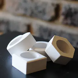 Minimalist Gypsum Resin Napkin Ring Set - Master