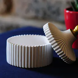 Ribbed Bowl with Lid - Master